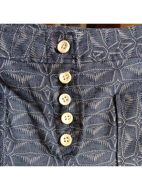 27W True Vintage Hippy Shorts 1960's Geometric Mod Buttonfly 1OF1 Handmade